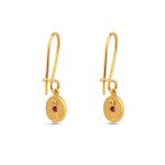 Byzantine Oval Earrings with Zircon - Image 3