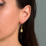 Byzantine Oval Earrings with Zircon - Image 2