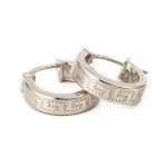 Greek Key Round Hoop Earrings – Sterling Silver & Gold-Plated - Image 10