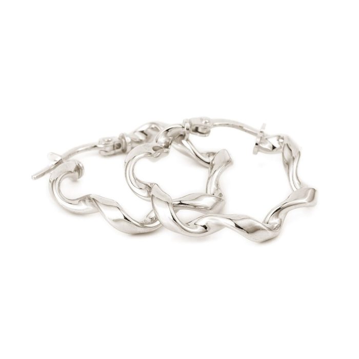 Sterling Silver Twisted Earrings - Image 1