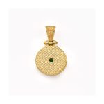 Byzantine Circle Pendant with Zircons in 925 Sterling Silver Gold Plated - Image 3