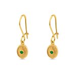 Byzantine Oval Earrings with Zircon - Image 4
