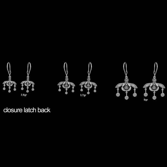 Greek Minoan Bees Earrings – Sterling Silver and Gold Plated - Image 4