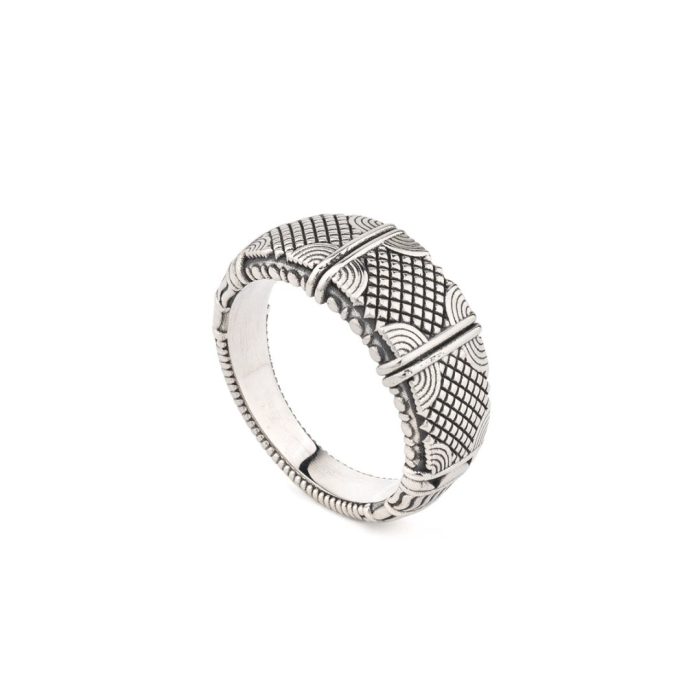 Gerochristo - Alexandrian Wide Band Ring in Sterling Silver - Image 3