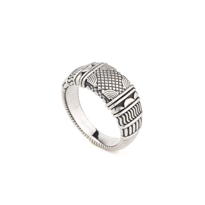 Gerochristo - Alexandrian Wide Band Ring - 925 Sterling Silver - Image 2