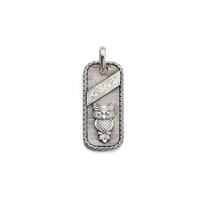 Gerochristo - Owl Talisman Pendant Sterling Silver - Image 1