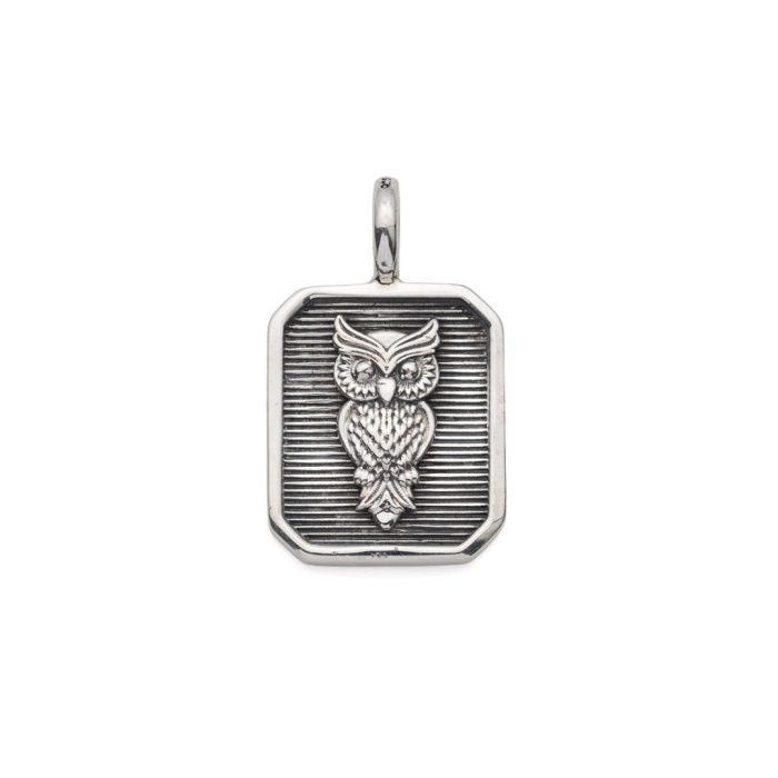 Gerochristo - Owl Pendant in Sterling Silver - Image 1