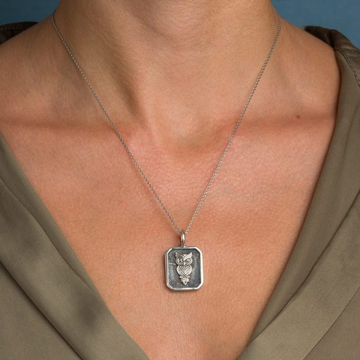 Gerochristo - Owl Pendant in Sterling Silver - Image 2