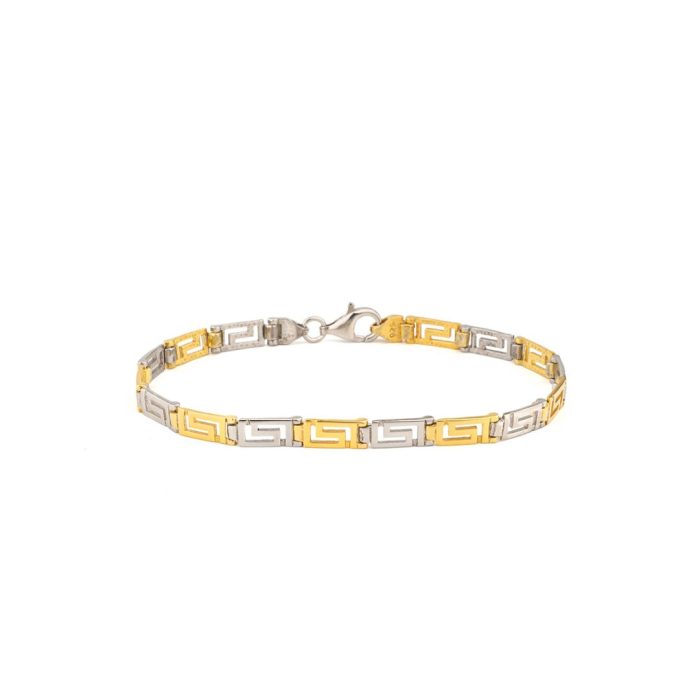 Two Tone Meander Bracelet in 925 Sterling Silver - Image 1