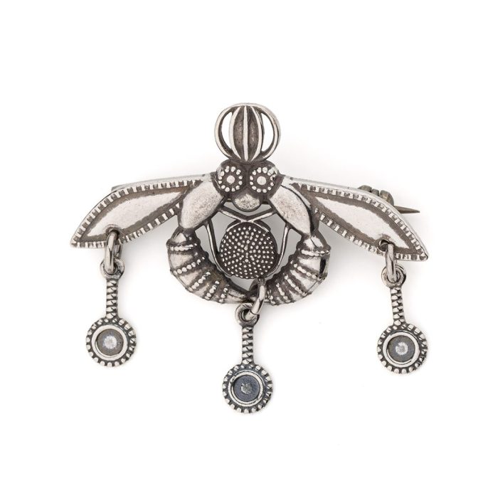 Minoan Bee Brooch 925 Sterling Silver - Image 1