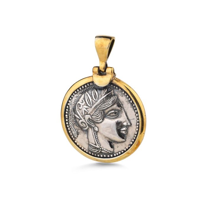 Athena Pendant in 925 Sterling Silver Gold Plated - Image 1