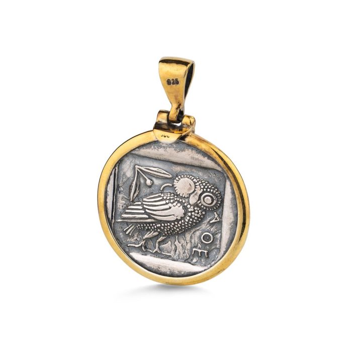 Athena Pendant in 925 Sterling Silver Gold Plated - Image 2