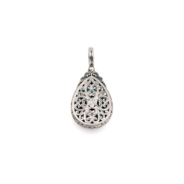 Gerochristo - Iris Drop Pendant in Sterling Silver with Apatite - Image 3