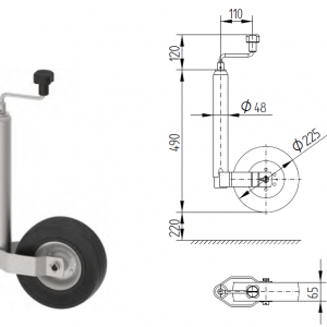 ΡΟΔΑΚΙ KNOTT ΒΑΡΕΩΣ ΤΥΠΟΥ Φ48 150KG