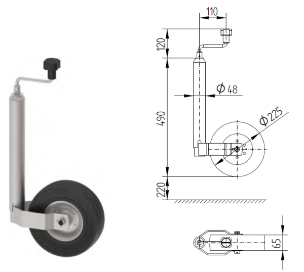ΡΟΔΑΚΙ KNOTT ΒΑΡΕΩΣ ΤΥΠΟΥ Φ48 150KG